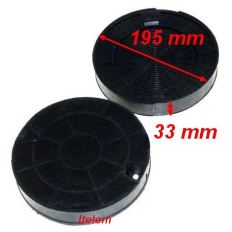 Filtres charbon actif hotte Whirlpool 484000008572