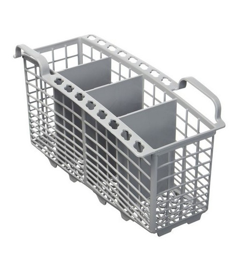 Panier à couverts universel divisible en plastique gris pour lave