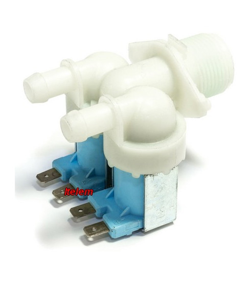 Elettrovalvola Beko 2 vie 180° 12mm lavatrice 2901250100 ricambio