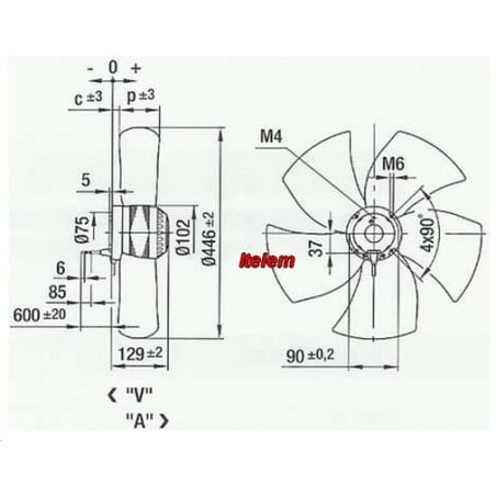 Ventilateur ebmpapst A6E450-AP02-01