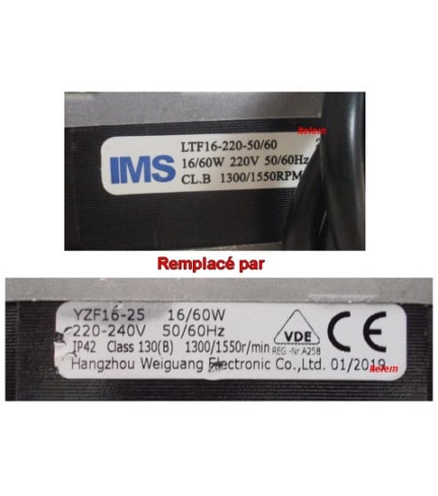 Moteur ventilateur IMS LTF16-220-50/60 16/60W