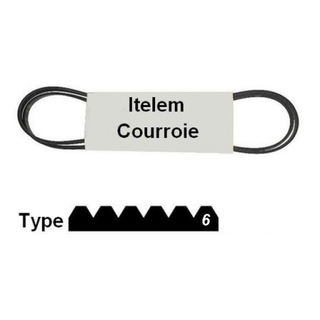 Courroie 1965H6 sèche-linge Whirlpool 481235818186