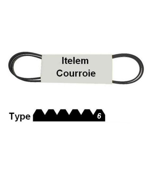 Courroie 1965H6 sèche-linge Whirlpool 481235818186