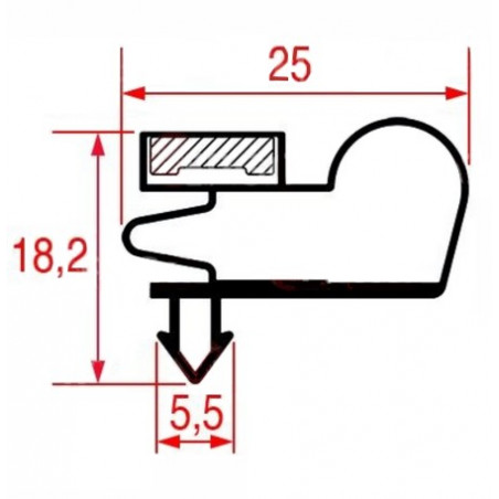 Joint de porte 610x420 mm appareil réfrigéré