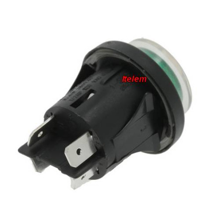Interrupteur voyant lumineux bipolaire vert hachoir La Minerva 20800323