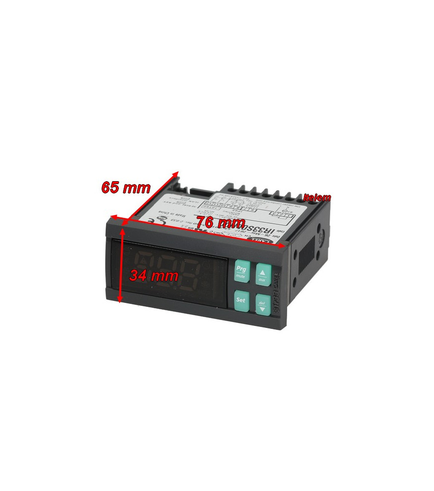 Produktbild von Carel Ir33s0ln00 Temperaturregler – 12/24 V AC, 1 Relaisausgang 16 A, Für Kühlung Positiv & Negativ, Programmierbar