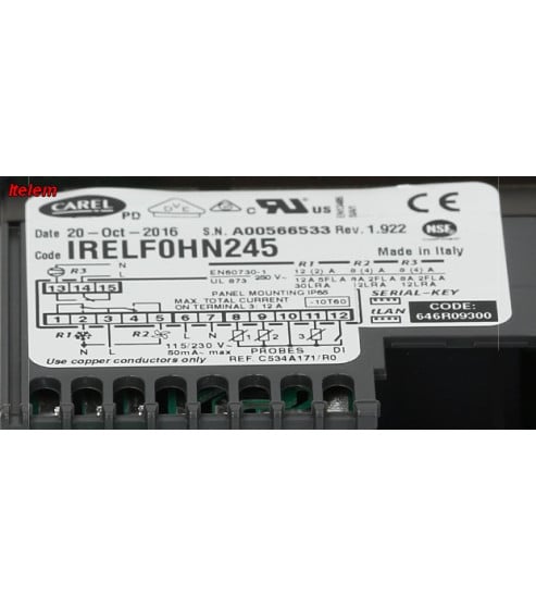 Régulateur chambre froide IRELF0HN245 Carel