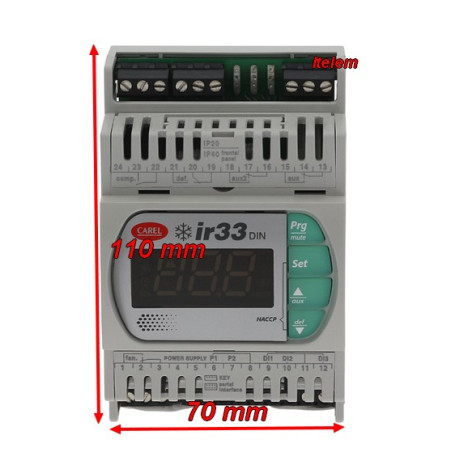 Régulateur chambre froide DN33C0LB00 Carel