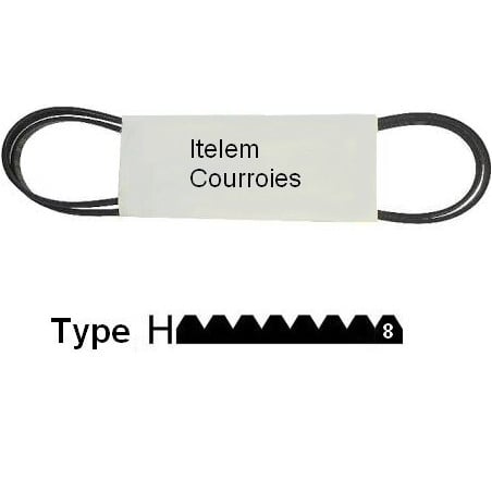 Courroie type 1258 8PHE lave-linge Aya