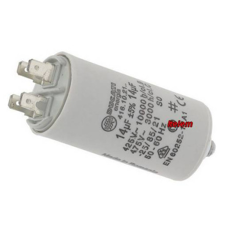Condensateur de démarrage 14,5µF lave-linge sèche-linge 41610.2164
