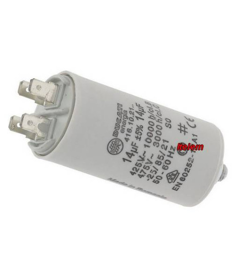 Condensateur de démarrage 14,5µF lave-linge sèche-linge 41610.2164