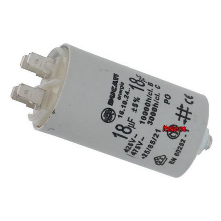 Condensateur de démarrage 18 µF lave-linge sèche-linge 41610.2464