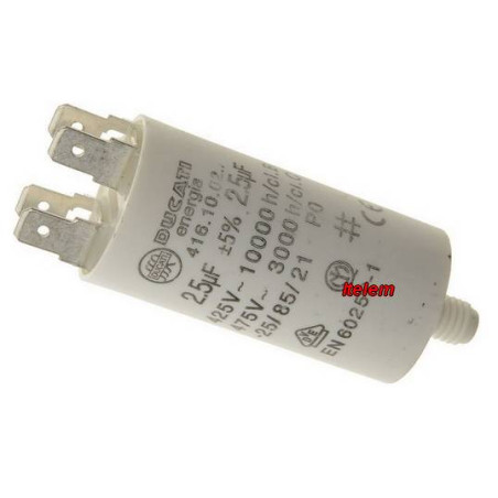 Condensateur de démarrage 2,5 µF lave-linge sèche-linge 41610.0264