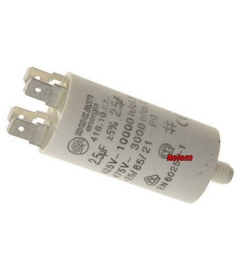 Condensateur de démarrage 2,5 µF lave-linge sèche-linge 41610.0264