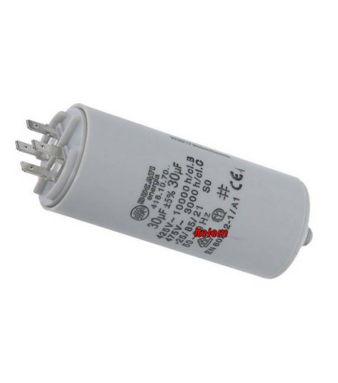 Condensateur de démarrage 30 µF lave-linge sèche-linge 41610.7064