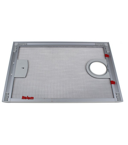 Filtre à graisse métallique gauche hotte Bosch Siemens 00365479