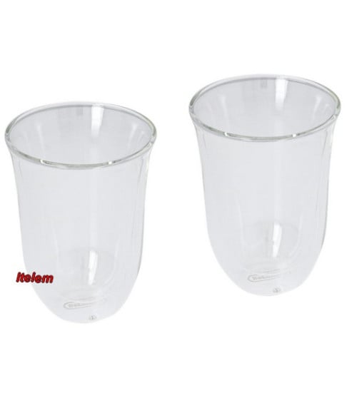Verres à double paroi latte macchiato machine à café Delonghi (Lot de 2) 5513284171