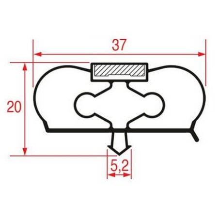 Joint de porte armoire réfrigérée Ascaso 2500 mm