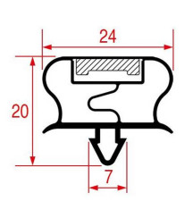 Joint de porte armoire réfrigérée Ascaso 2500 mm