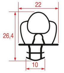 Joint de porte armoire réfrigérée Constan 2500 mm