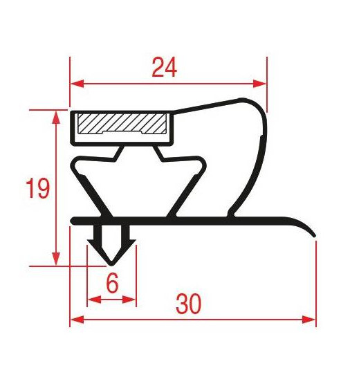Joint de porte armoire réfrigérée Ascaso 2500 mm