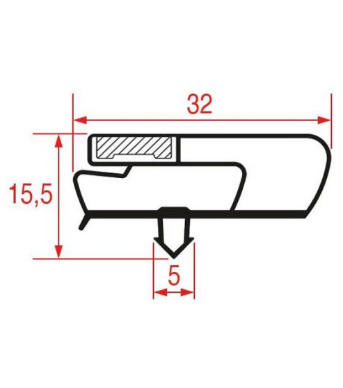 Joint de porte armoire réfrigérée Ascaso 2000 mm