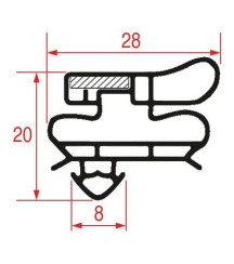 Joint de porte armoire réfrigérée Ascaso 2300 mm