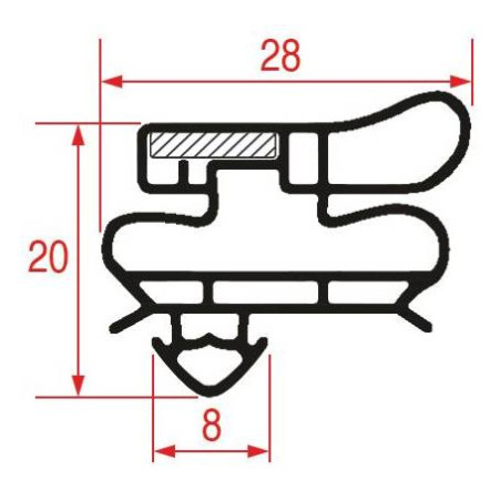 Joint de porte armoire réfrigérée Ascaso 2300 mm