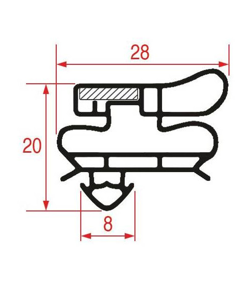 Joint de porte armoire réfrigérée Ascaso 2300 mm