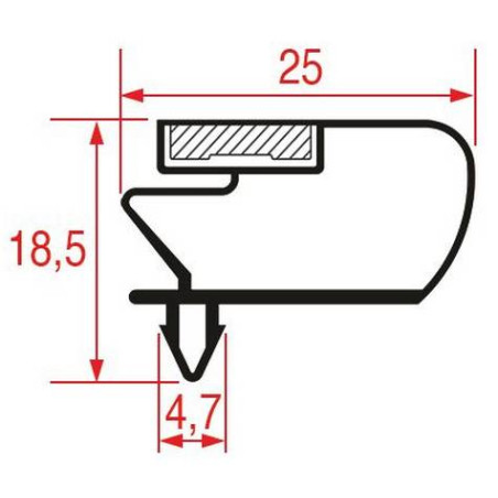Joint de porte table réfrigérée Inomak