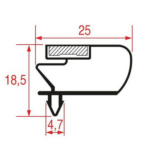 Joint de porte table réfrigérée Inomak