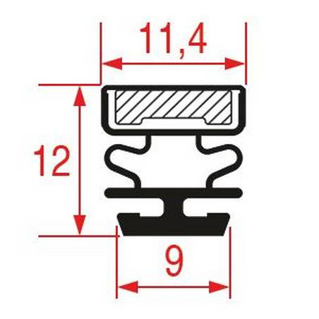 Joint de porte table réfrigérée professionnelle 415 mm x 280 mm