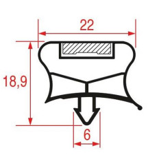 Joint de porte comptoir neutre réfrigéré professionnel 590 mm x 400 mm