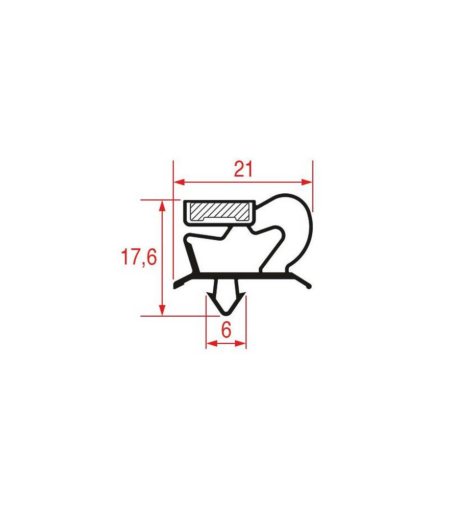 Joint de porte table réfrigérée Emmepi 630 mm x 505 mm