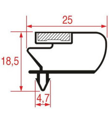 Joint de porte table réfrigérée professionnelle 650 mm x 408 mm