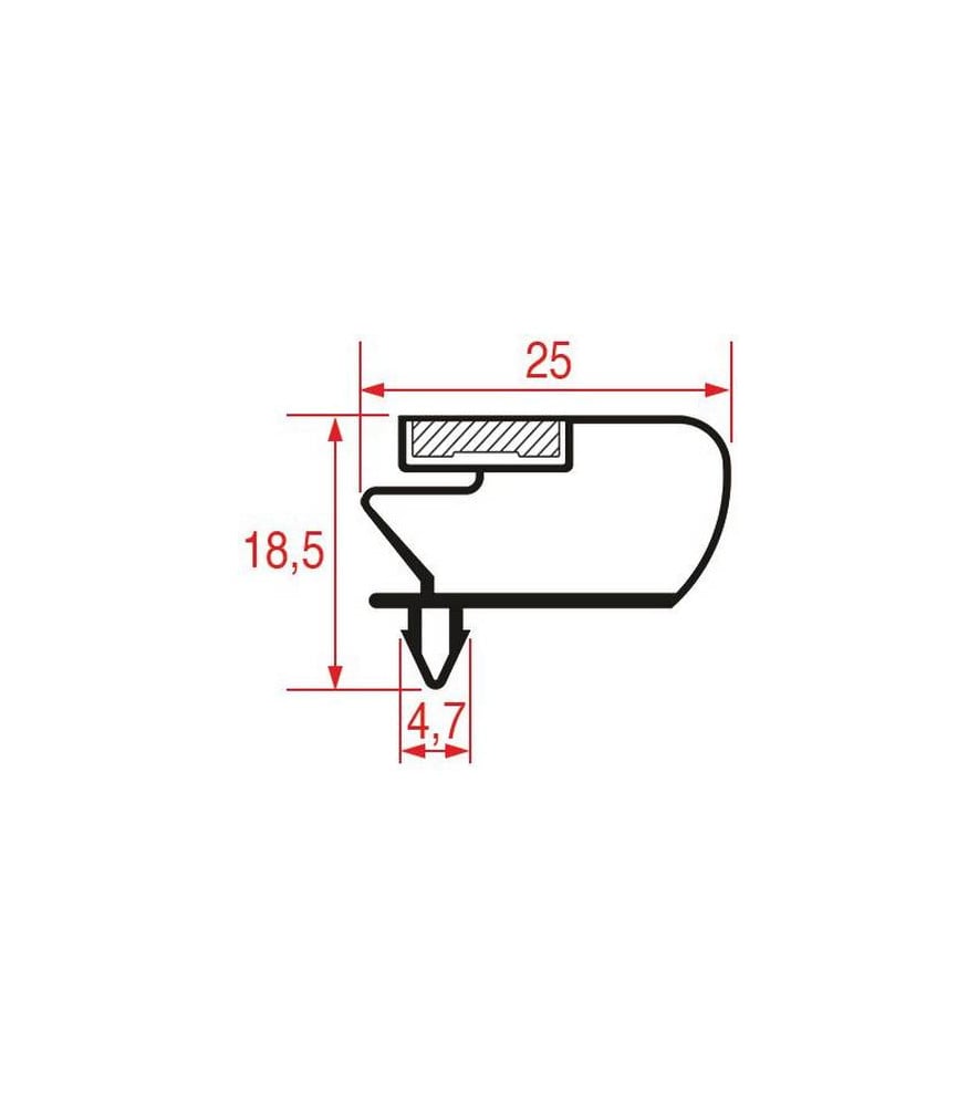 Joint de porte table réfrigérée professionnelle 650 mm x 408 mm