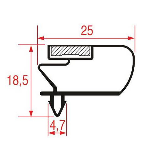 Joint de porte table réfrigérée professionnelle 650 mm x 408 mm
