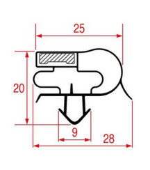Joint de porte armoire réfrigérée Forcar 660 mm x 580 mm