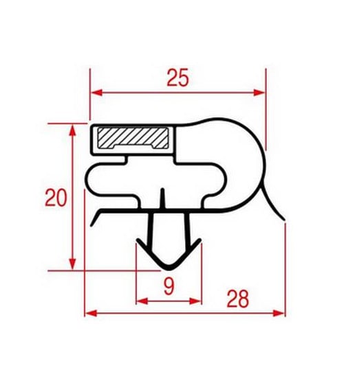 Joint de porte armoire réfrigérée Forcar 660 mm x 580 mm