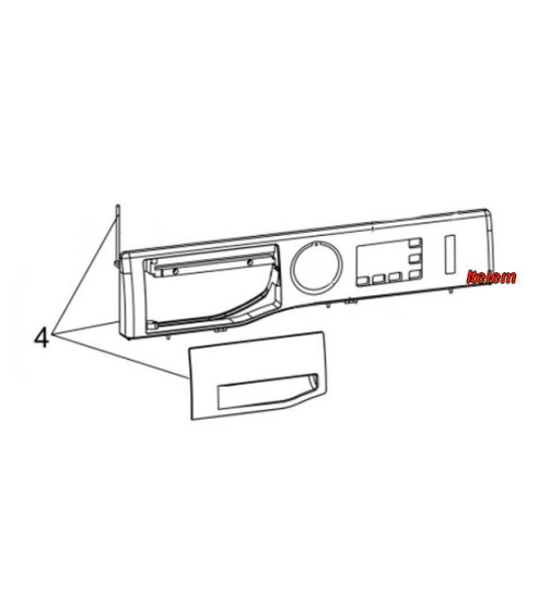 Bandeau de façade lave-linge Hotpoint Ariston C00551064