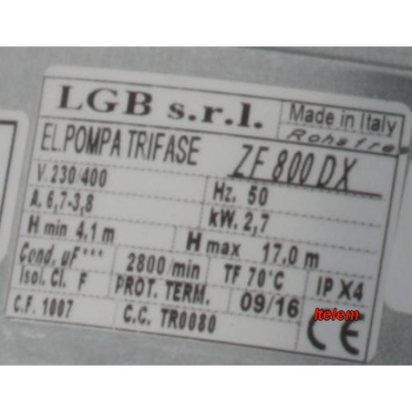 Electropompe Fir 1205T2532 lave-vaisselle Angelo Po 32M4830