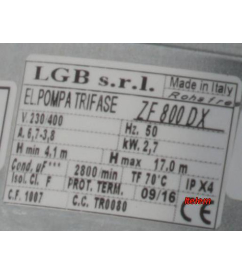Electropompe Fir 1205T2532 lave-vaisselle Angelo Po 32M4830
