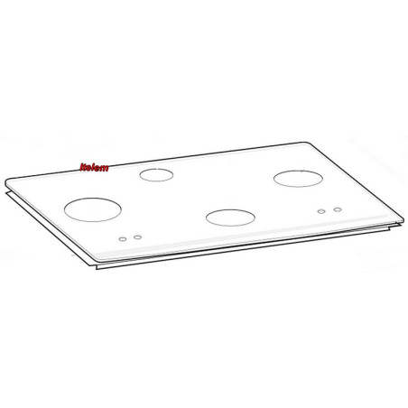Dessus verre table de cuisson Ariston C00387593