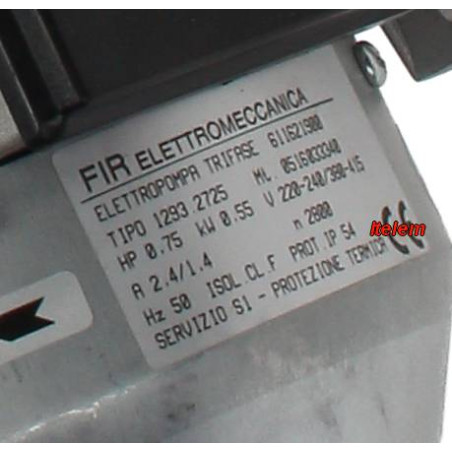 Electropompe FIR 1293SX 0,75HP lave-vaisselle Alpeninox