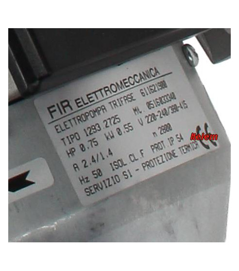 Electropompe FIR 1293SX 0,75HP lave-vaisselle Alpeninox
