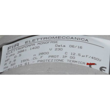 Pompe de cyclage FIR 3981SX lave-vaisselle Lamber 3981.1400