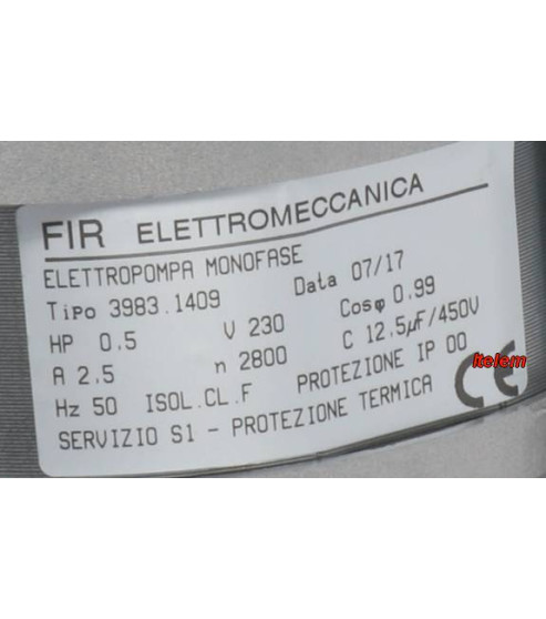 Pompe de cyclage FIR 3983SX lave-vaisselle Sammic 3983.1409