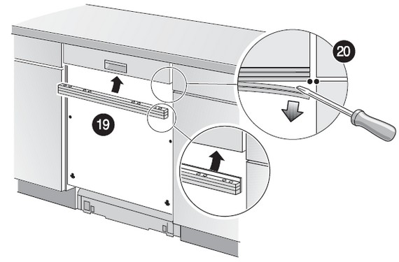 Reglette compensation lave-vaisselle intégrable Miele 9614950