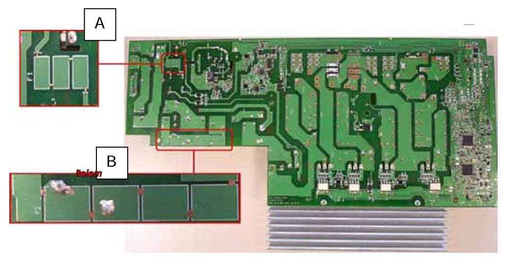 Mesures sur module électronique induction Bosch 00748613