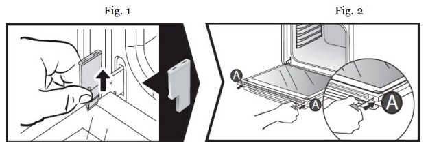 Démontage porte four Brandt butéées AS0057831